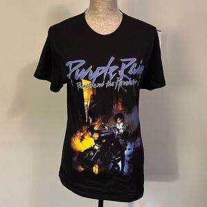 Purple Rain Prince And The Revolution Women's V-Neck T-Shirt size small